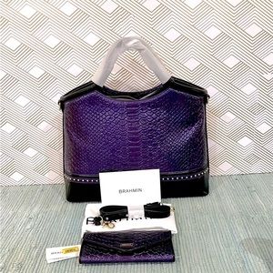 Brahmin Elaine in Ultraviolet Altair and Ady Wallet